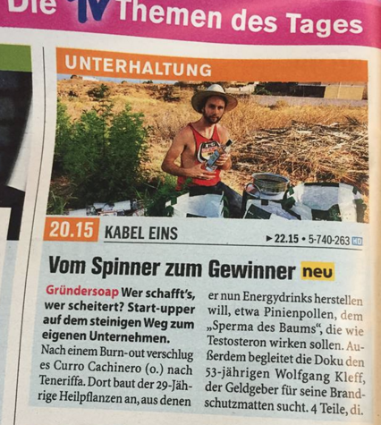 Vom Spinner zum Gewinner, Healing Garden Tenerife im TV, Curro Cachinero